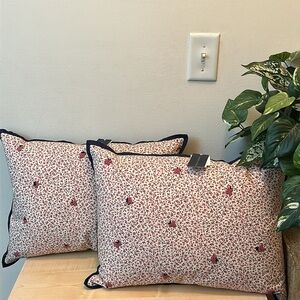 Ralph Lauren Maye Chic Cream Throw Pillow, 15" x 20" - Set of 2